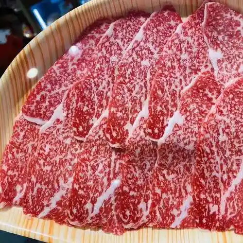 澳洲和牛m9雪花牛肉片盒装寿喜锅肥牛卷牛小排牛肉片火锅食材