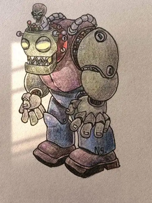 植物大战僵尸  #绘画过程  #僵尸博士 #手绘临摹