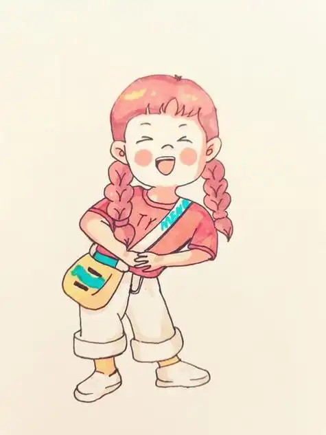 可爱小女孩简笔画教程漂亮可爱卡通小女孩简笔画怎么画二次元可爱卡通