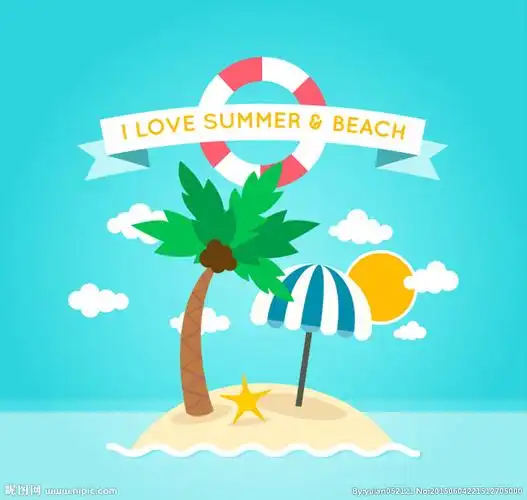 夏季度假小岛矢量素材设计图__其他_动漫动画_设计图库_昵图网nipic.