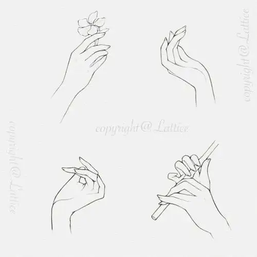 古风手部线稿合集