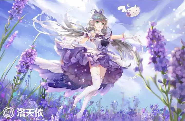 二次元 洛天依 美少女 插画 动漫壁纸来啦～ 美翻了鸭