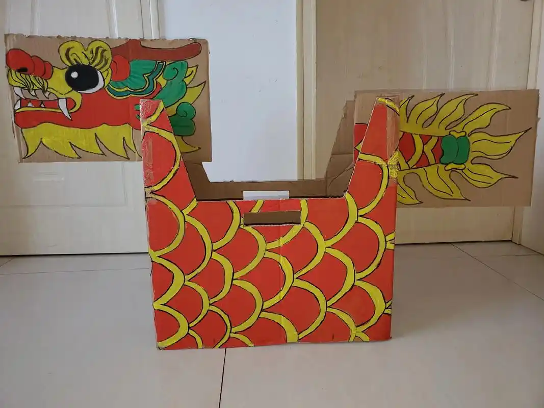 端午 #手工diy #纸箱龙舟 #龙舟手工制作 - 抖音