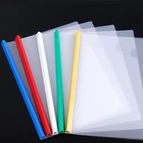 塑料文件夹 抽干夹透明pp塑料抽杆报告夹a4拉杆文件夹定做图片