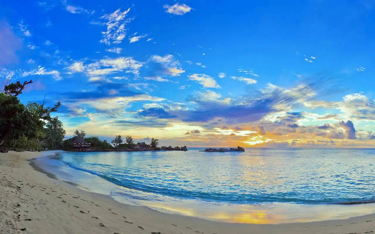 黄昏的大海夕阳风景图片电脑桌面壁纸下载