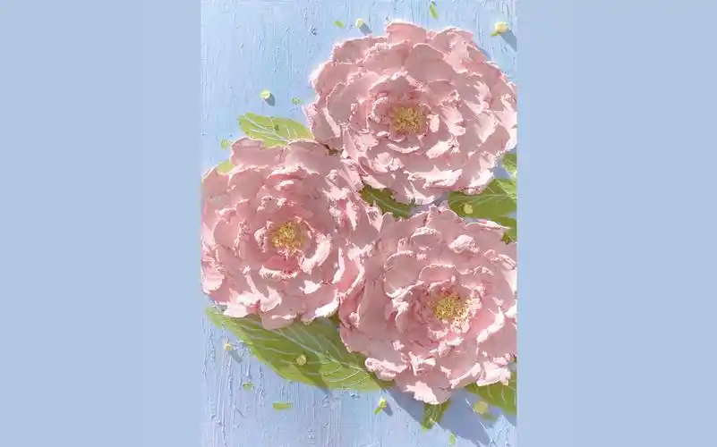 油画棒原创——牡丹(重磅花花第四弹来哒!