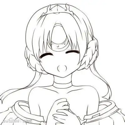 线稿# #美少女# 古风卡通美少女 线稿大全,漫画上色线稿大全,上色