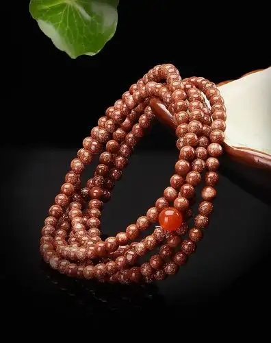 金星石招财5圈圆珠手串