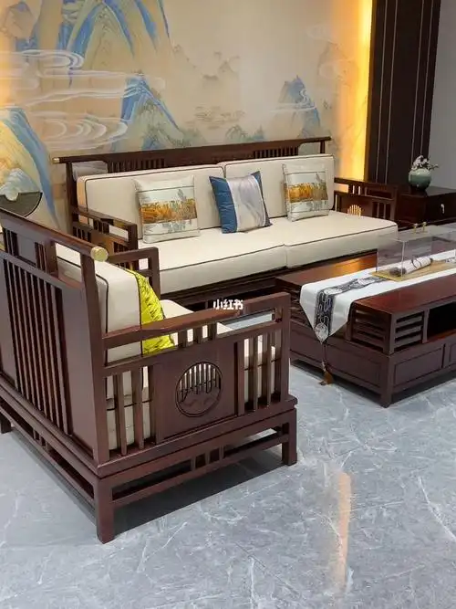 新中式实木沙发