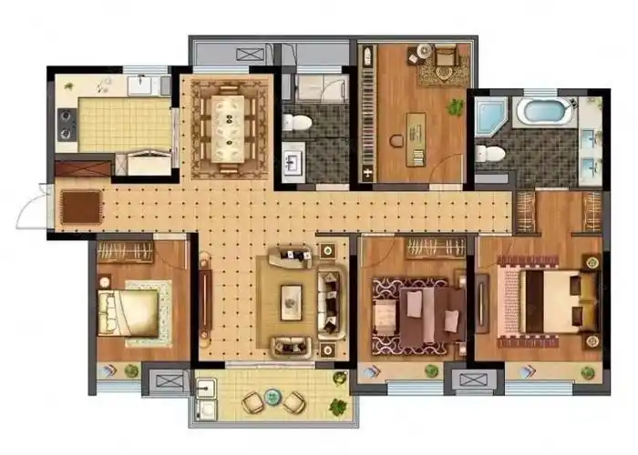 海赋尚城二期4室2厅2卫141.26㎡南485万
