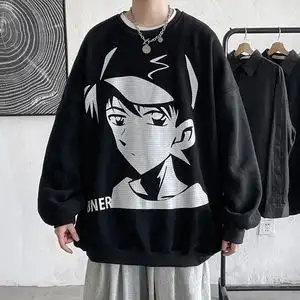 时有sometimes东京衣柜男女情侣款潮卡通动漫男圆领套头卫衣外套