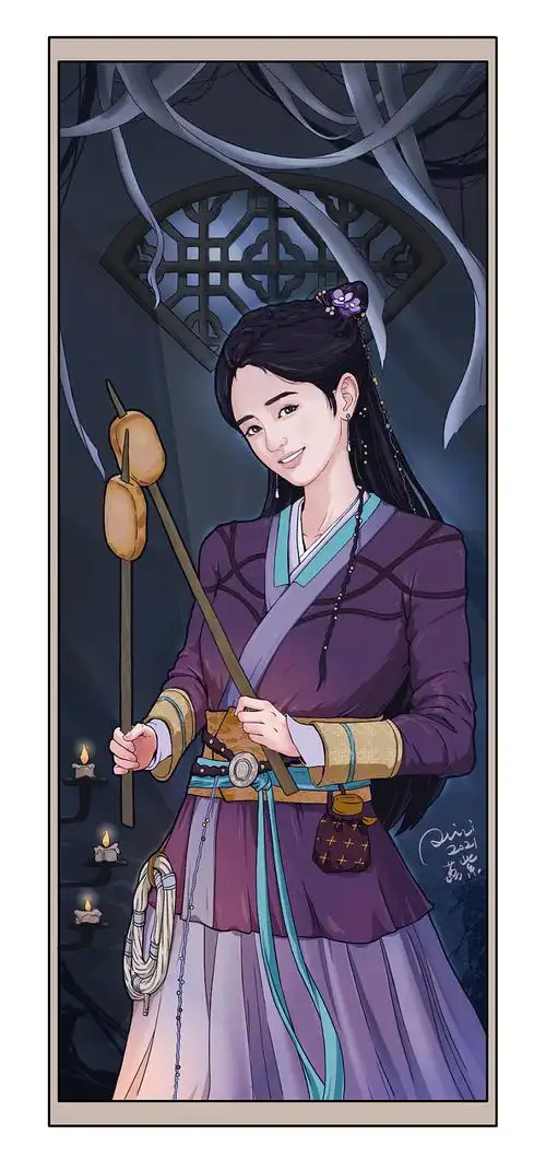 山河令人物插画-全家福