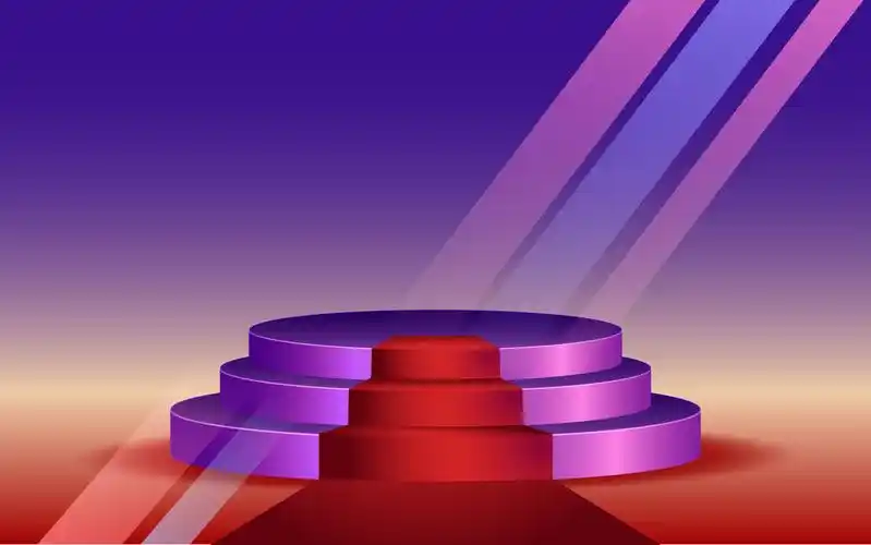 舞台背景蓝色科技灯光表演设计场景矢量素材