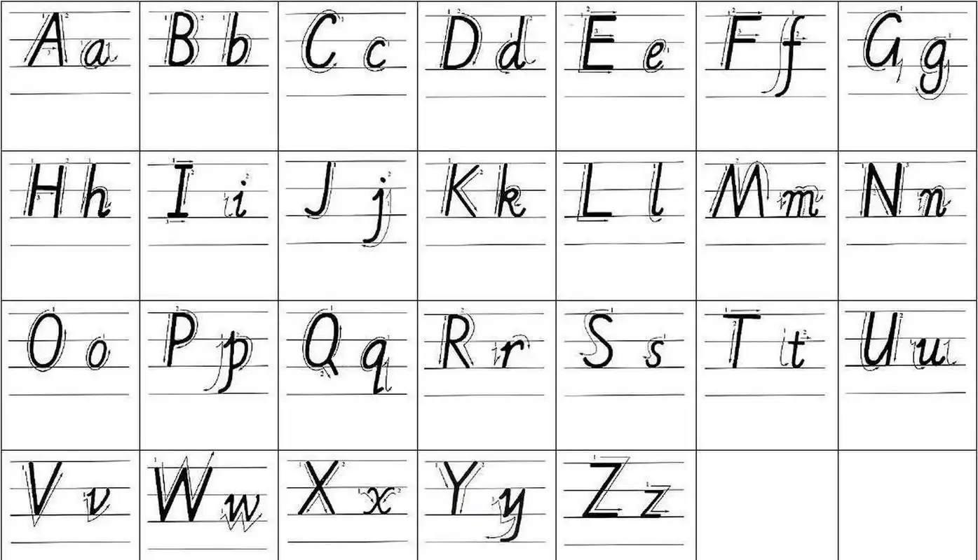 拿去练习吧#学英语# #三年级# #26个字母# #英文手写体