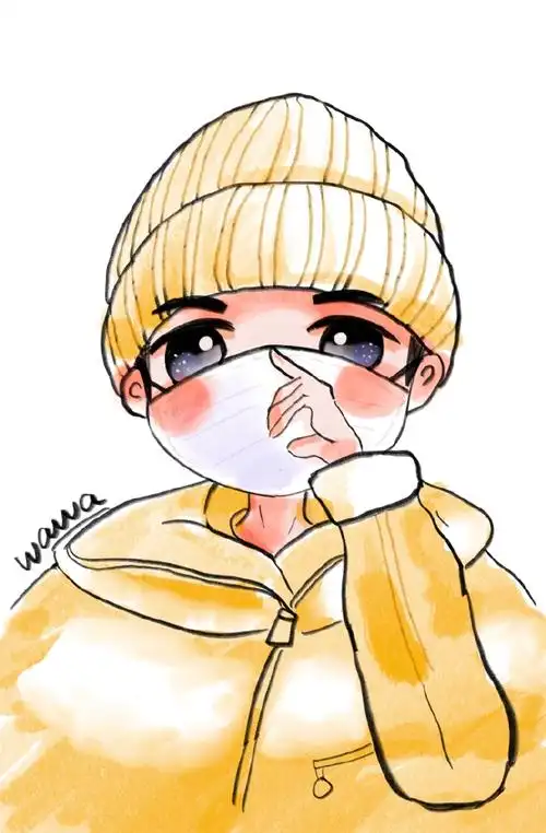 昨晚糯叽叽的小凯#挑战画王俊凯一百天##王俊凯粉丝手绘壁纸#q版手绘