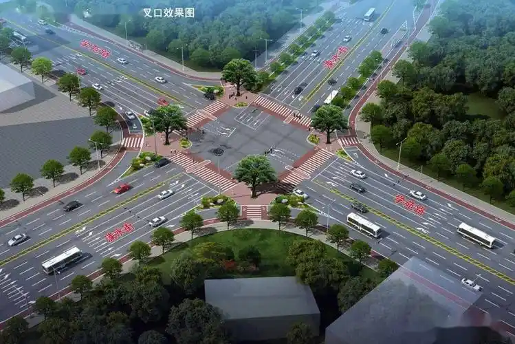 市区7个道路交叉口开始实施渠化岛建设