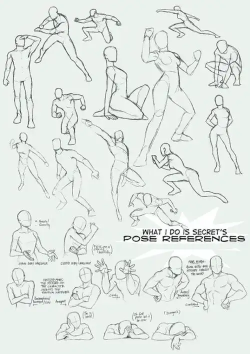 人体漫画基础绘画教程参考 基础教学绘画技法 人体结构-淘宝网