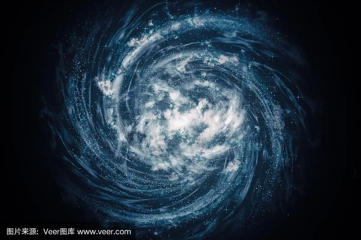 蓝色漩涡,宇宙和星云,科技背景