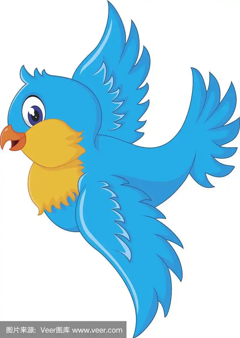 快乐飞翔的小鸟插图