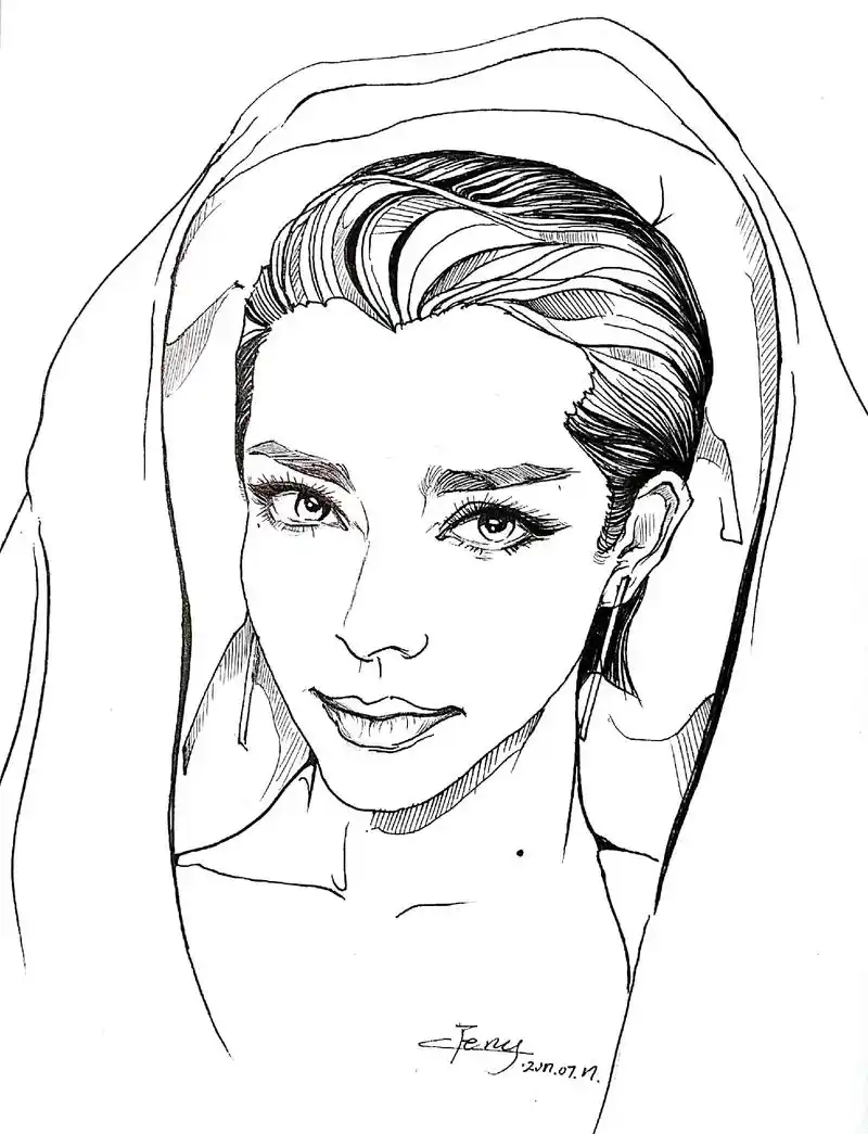 除了工业手绘,我也喜欢画人像!!!#画画 #画画的baby - 抖音