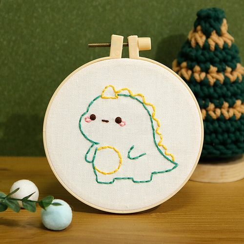 兴刺绣手工diy材料包学生大全儿童初学者幼儿园简单自绣卡通图案戳 小