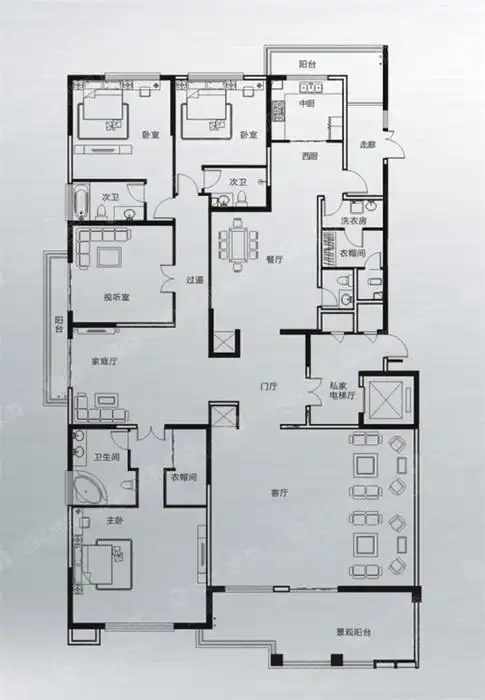 英和紫悦府大平层g3_英和紫悦府户型图-洛阳搜狐焦点网
