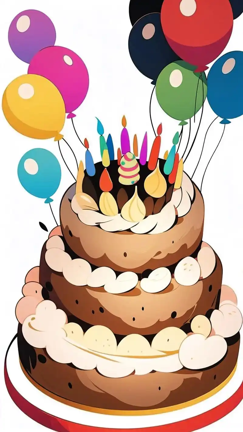 超可爱的生日蛋糕卡通壁纸9894