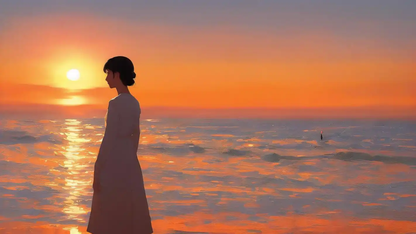 海边背影图片,唯美到窒息!9893