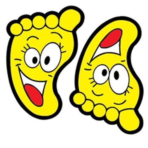 脚丫帖10对瓷砖脚印防水地板贴楼梯台阶儿童幼儿园可爱小脚丫地贴