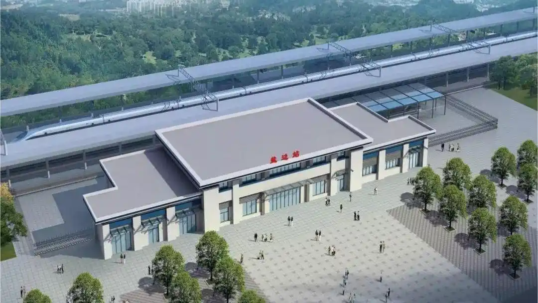 成昆铁路复线上的站点之一盐边站