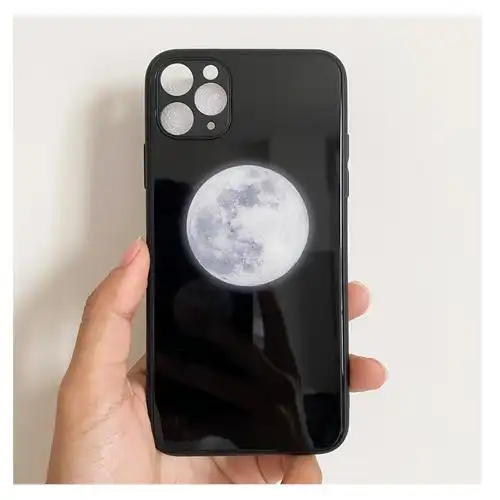 自制情侣手机壳星球手机壳钢化玻璃iphone112promaxxrx87p新se月亮