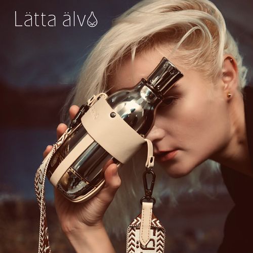 latta alvor 欧美时尚保温杯 易烊千玺同款水壶 复古潮流肩挎设计