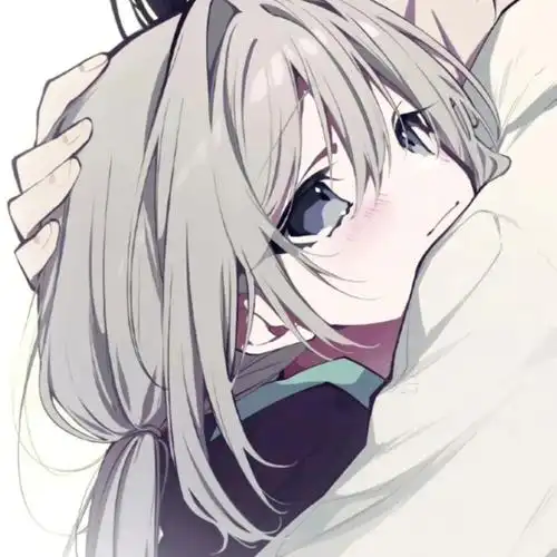 女生趴在男生怀里的情侣头像动漫高清图片_1