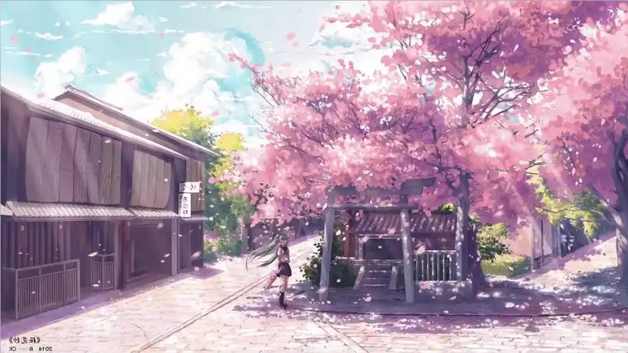 日本的街道如果没有樱花的陪衬,是一种遗憾.#macz壁纸下载