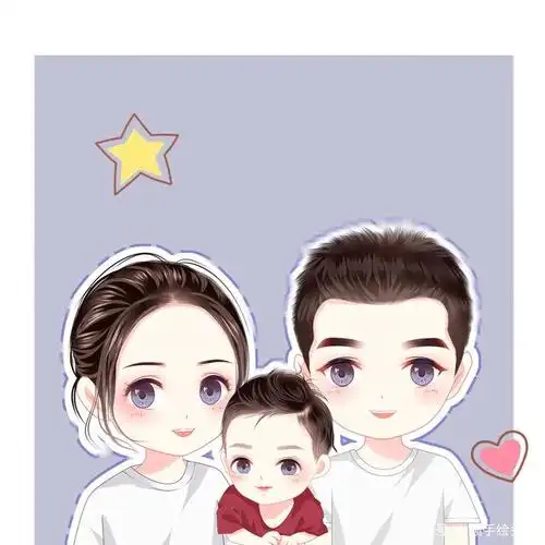 岁月静好,幸福一家三口,四口头像,让生活充满动力