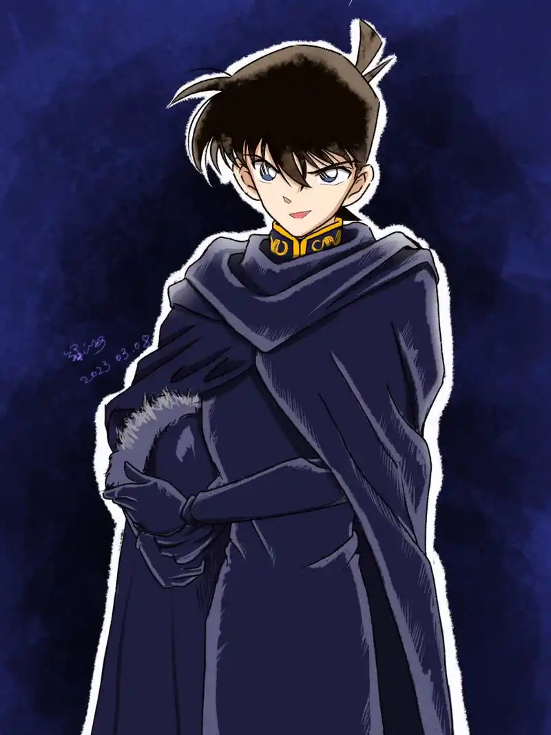 工藤新一简直给我帅迷糊了(后有步骤) 这么帅怎么能不画一张!