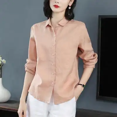 亚麻上衣女高端棉麻