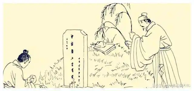 亲友过世的简笔画