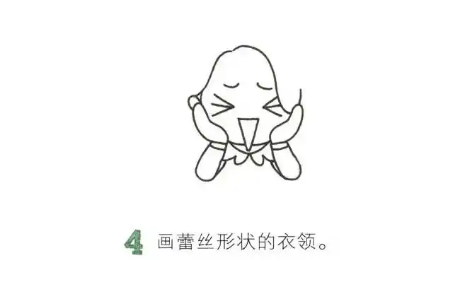 小女孩简笔画图片大全害羞的小女孩简笔画画法步骤图