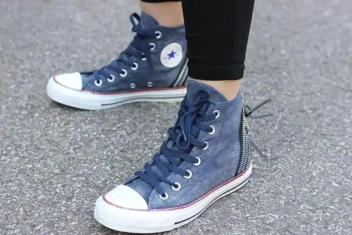 匡威做旧水洗后跟拉链高帮帆布鞋545021545019545020帆布鞋