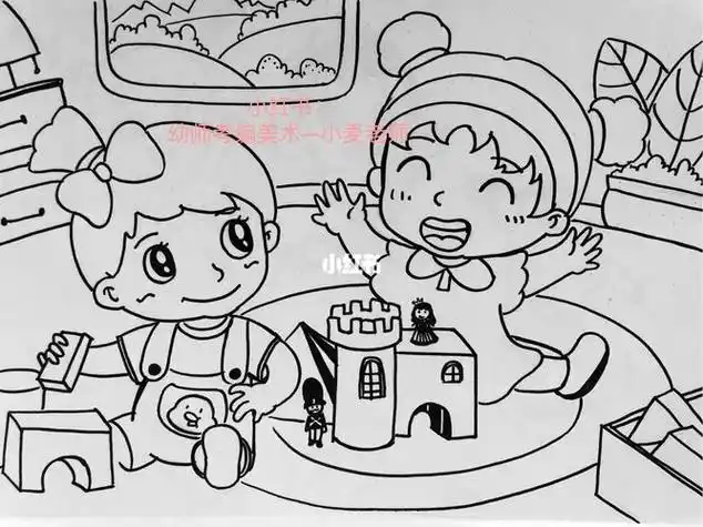 幼师考编主题画《搭积木》 过程幼师积木简笔画