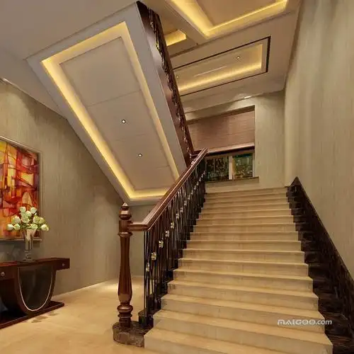 新中式楼梯间装饰画装修效果图(10/18)