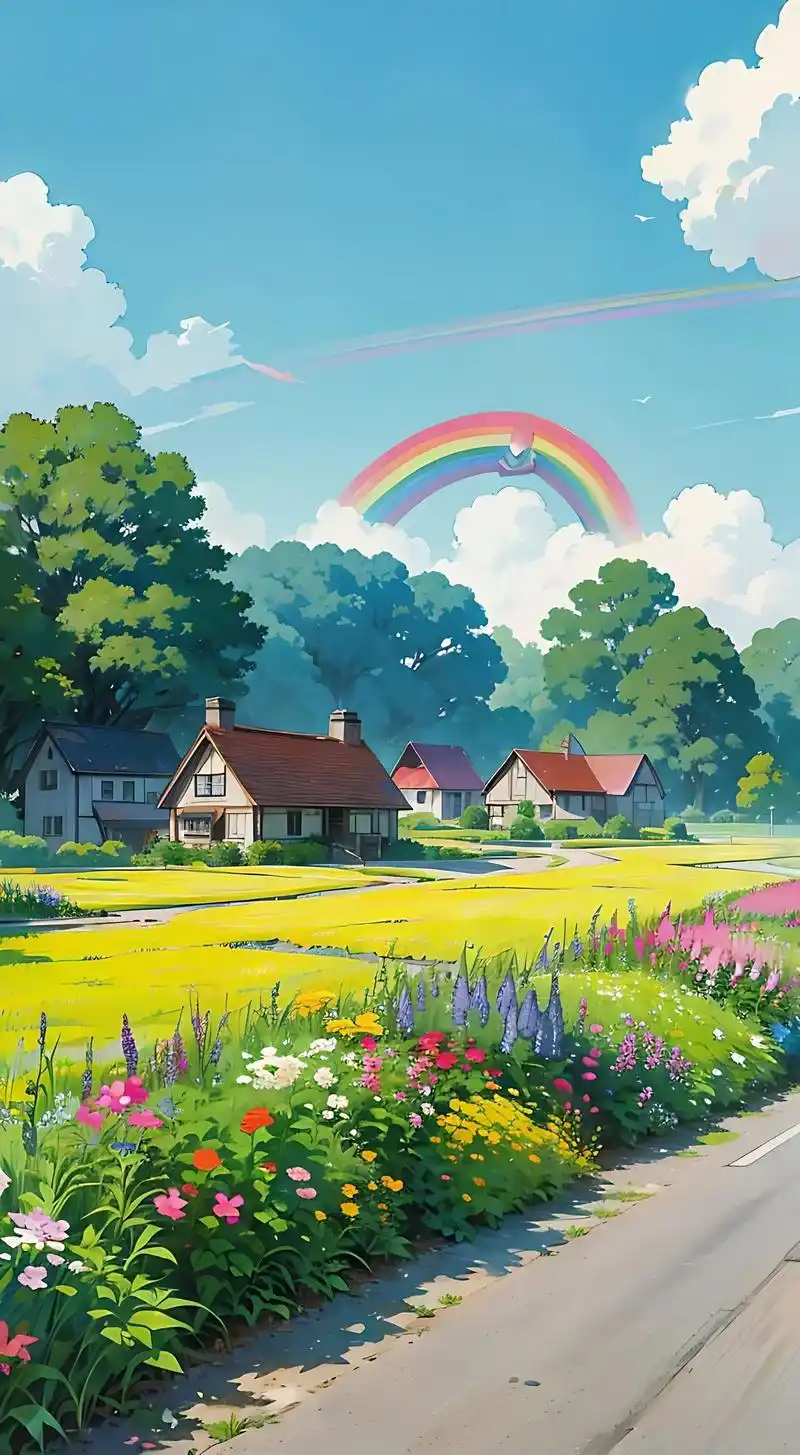 我的家乡美景,希望大家过来玩一玩.宫崎骏风格的小镇,村庄乡镇 - 抖音