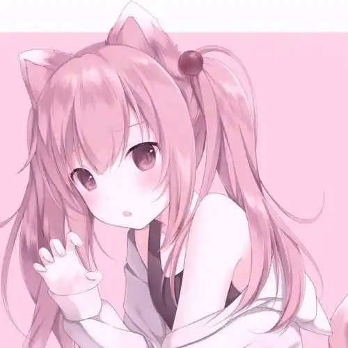 动漫女头少女心粉色系动漫女头