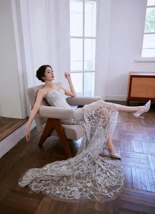 杨幂高定婚纱礼服##杨幂高定婚纱裙