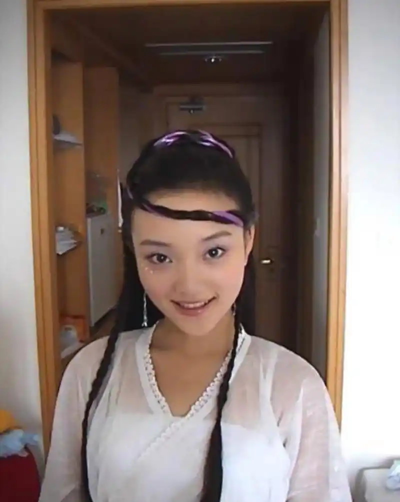 李小璐刚出道时,天真的模样