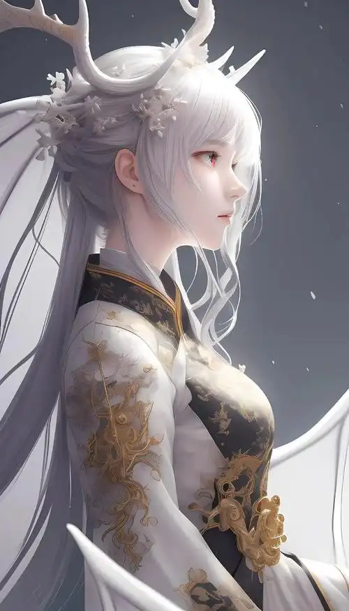 鹿角-女孩儿#二次元 #动漫美图 #动漫少女 #绝美壁纸 # - 抖音