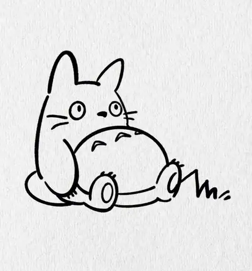 零基础学画画  #自学画画  #儿童简笔画  #插画  #画个简笔画  #龙猫