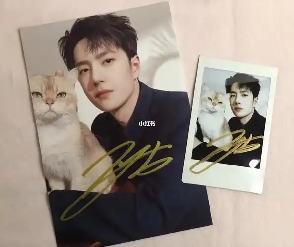 王一博亲签拍立得签名照