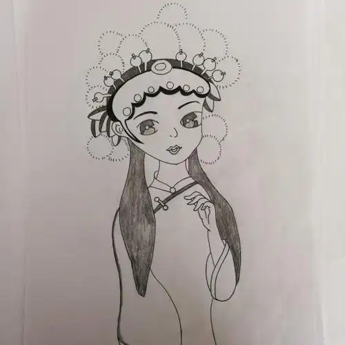 戏曲人物简笔画